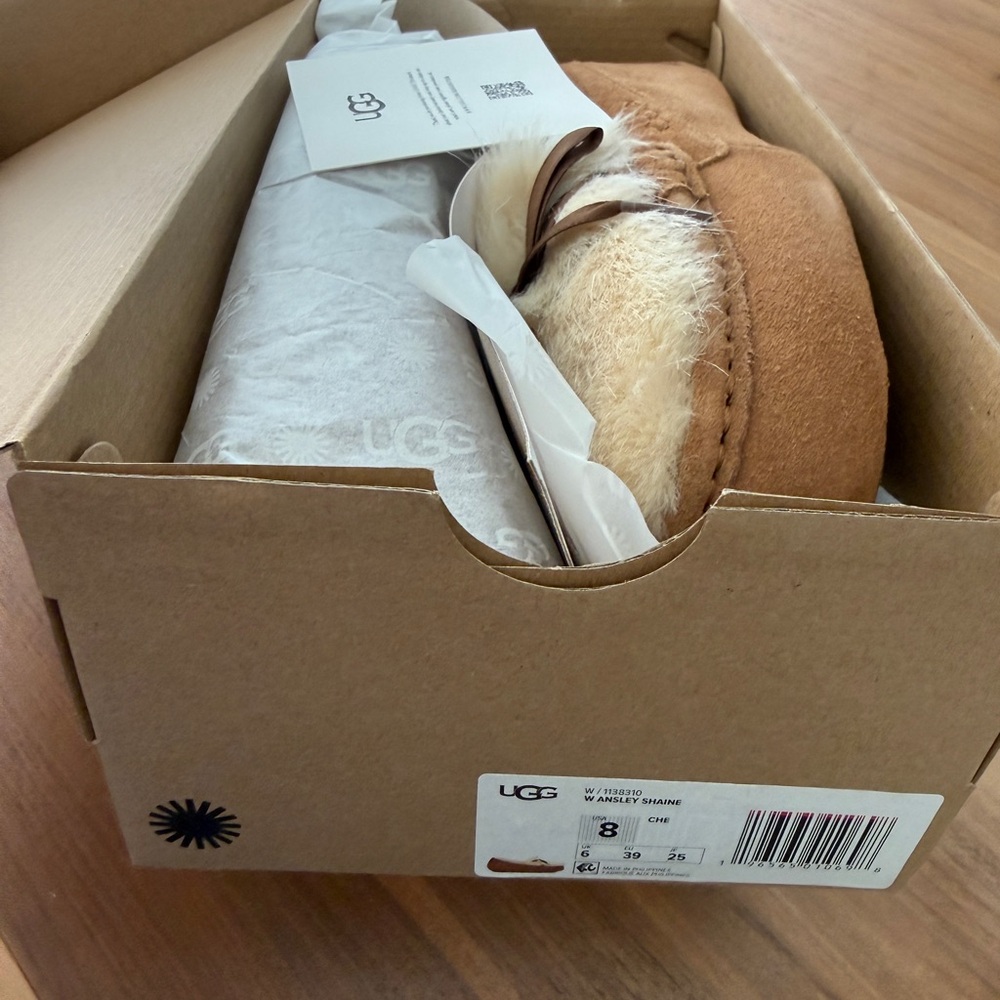 UGG Chestnut Suede Slip-On Slippers